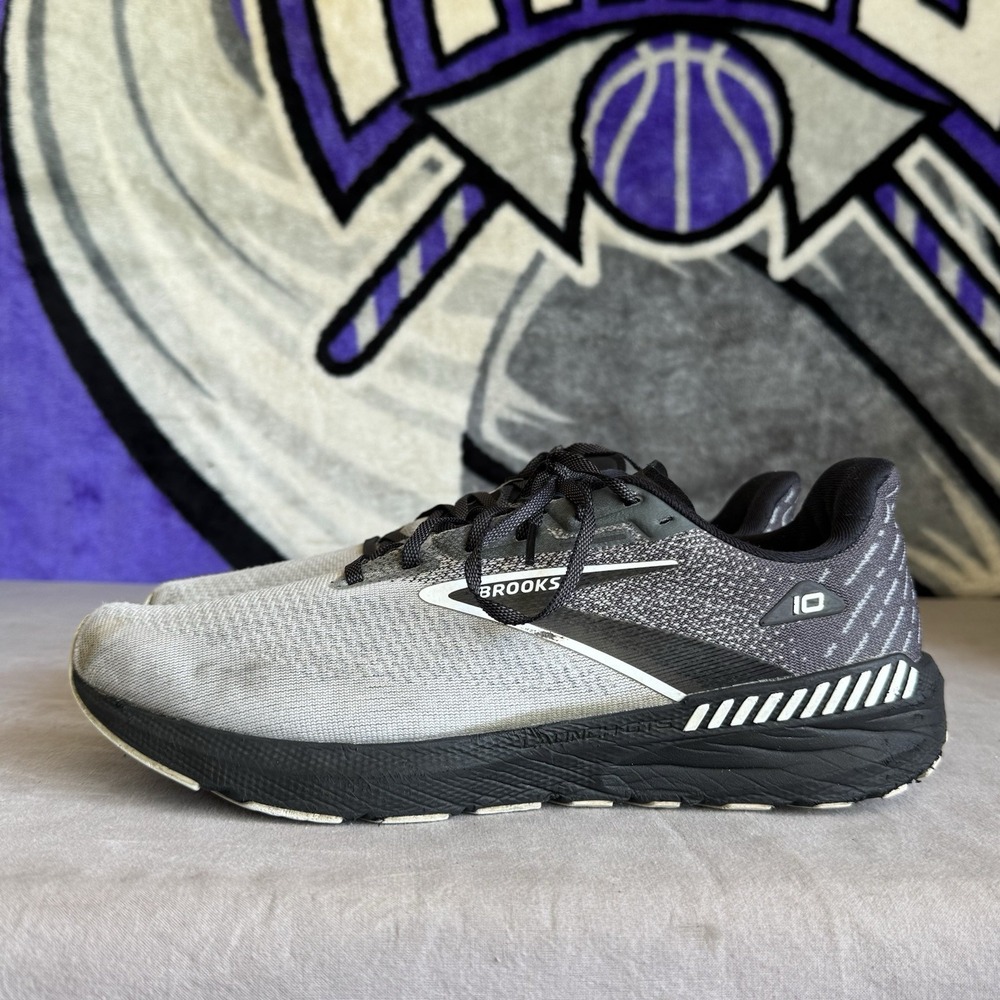 Size 12EE - Brooks Launch GTS Men's Running Sneaker Gray/Black 1104102E052